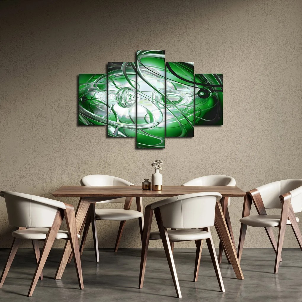 Zelený abstraktný obraz (150x105 cm)