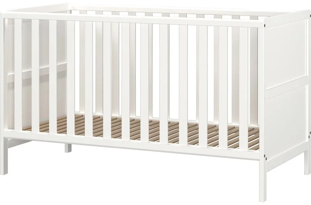 Biela postieľka z masívneho dreva 70x140 cm Alkmaar – Germania