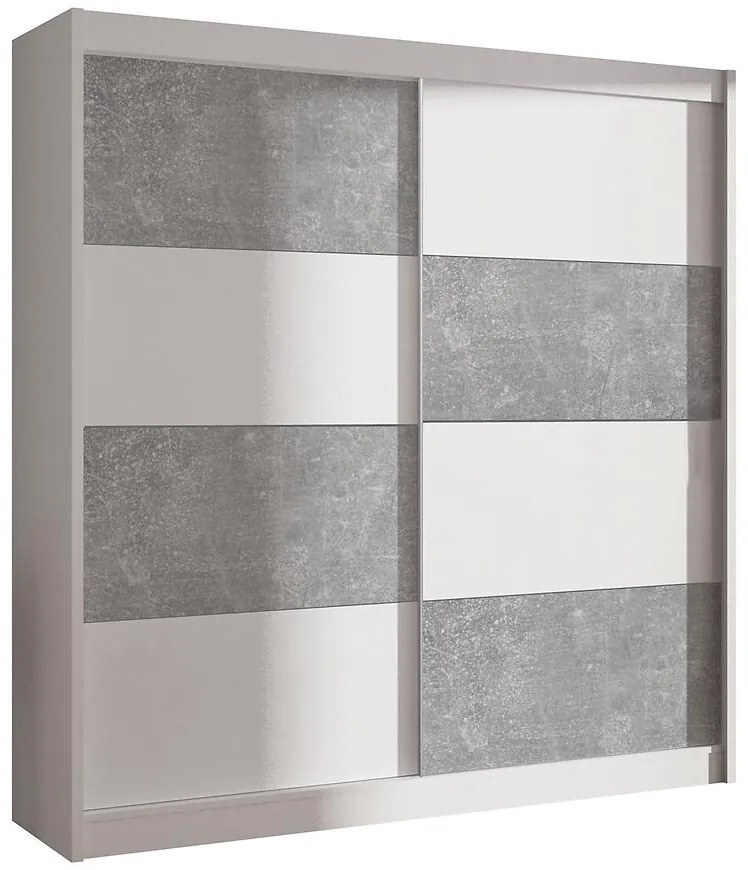 Skriňa DUO 203 biela/betón