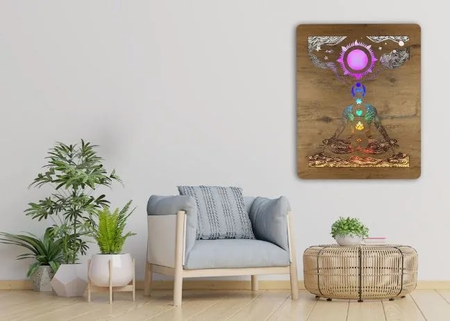 Svietiaci obraz Čakry na batériu