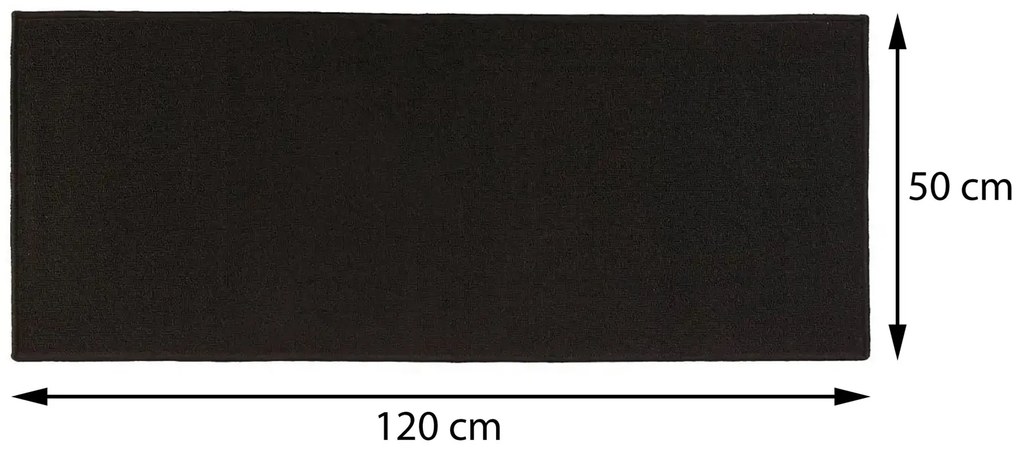 5five Simply Smart Predložka do kúpeľne Five, 50x120 cm, čierna