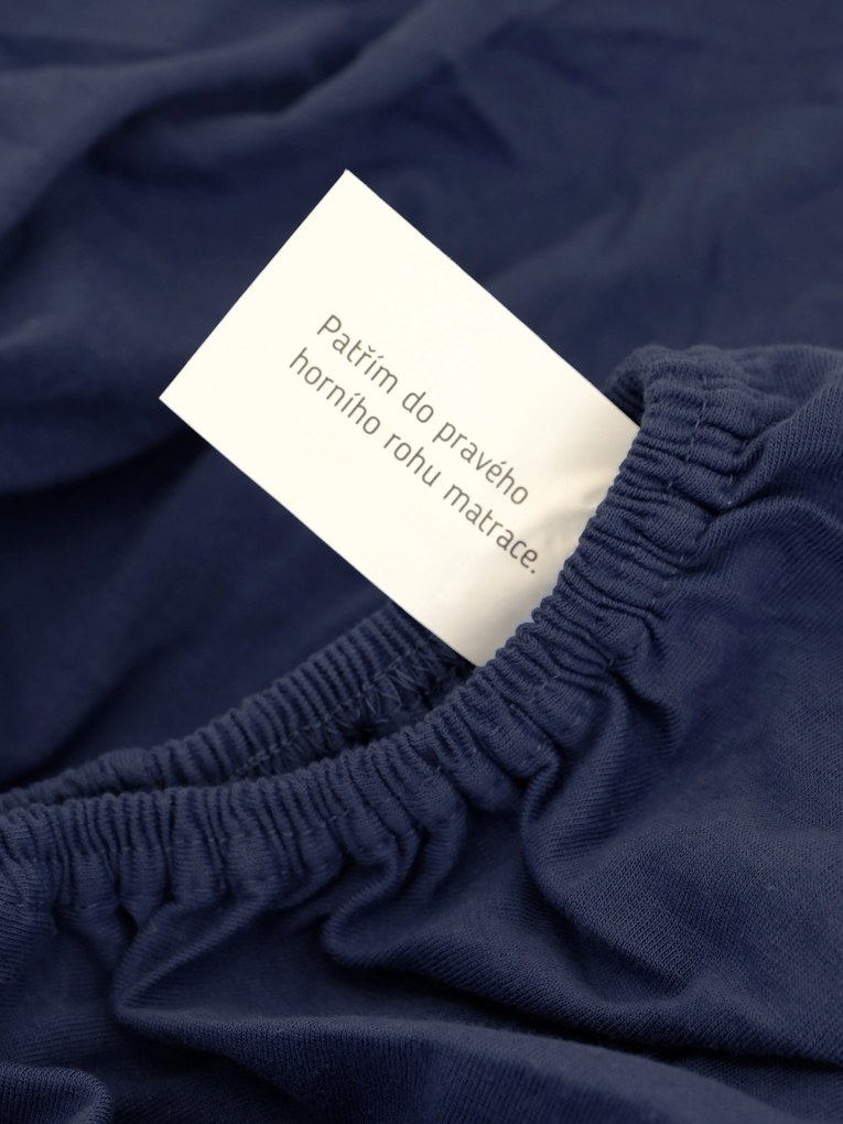 Jersey plachta Classic 180 x 200 cm – tmavo modrá