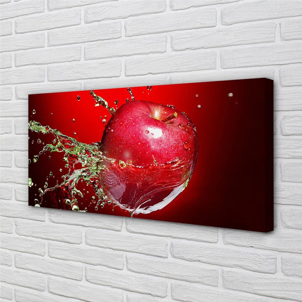Obraz canvas jablko kvapky 125x50 cm