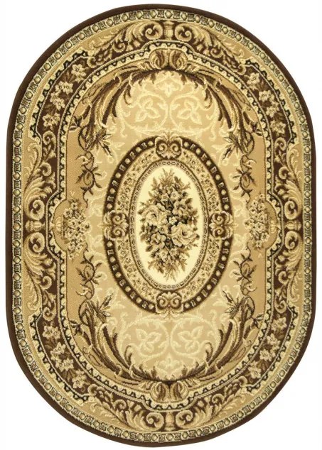 Koberec Gold 042/12A Ornament béžový / hnedý