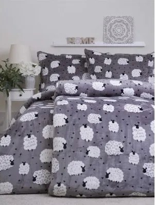 Obliečky mikroplyš Exclusive – Ovečky 140 × 200 cm, 70 x 90 cm