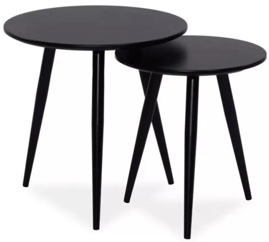 Súprava stolíkov Reda čierna