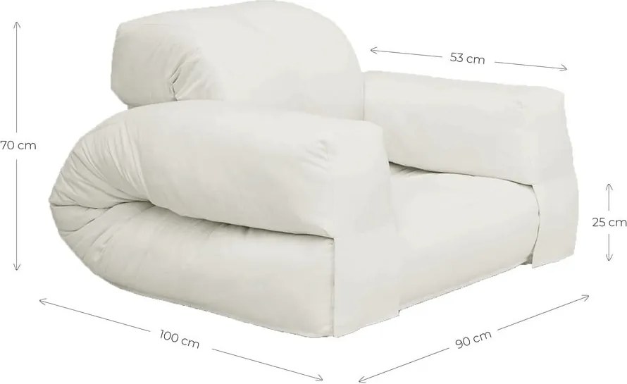 Rozkladacie kreslo s hnedým poťahom Karup Design Hippo Mocca