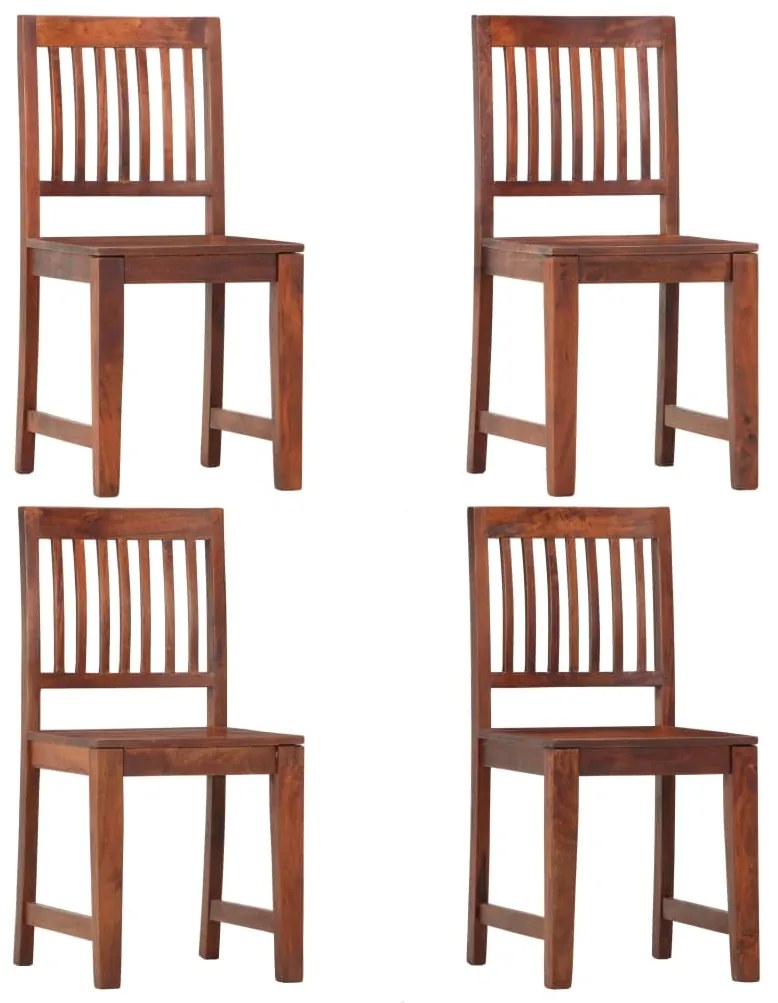 vidaXL Jedálenské stoličky 4 ks masívne mangovníkové drevo
