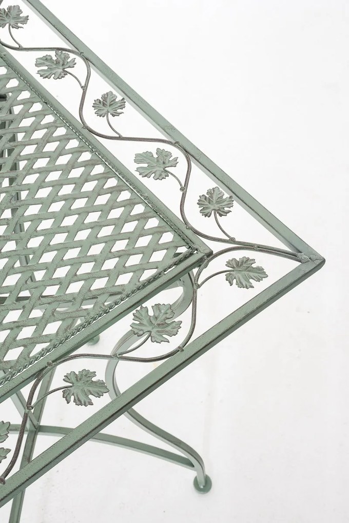 Kovový stôl GS19599 - Zelená antik