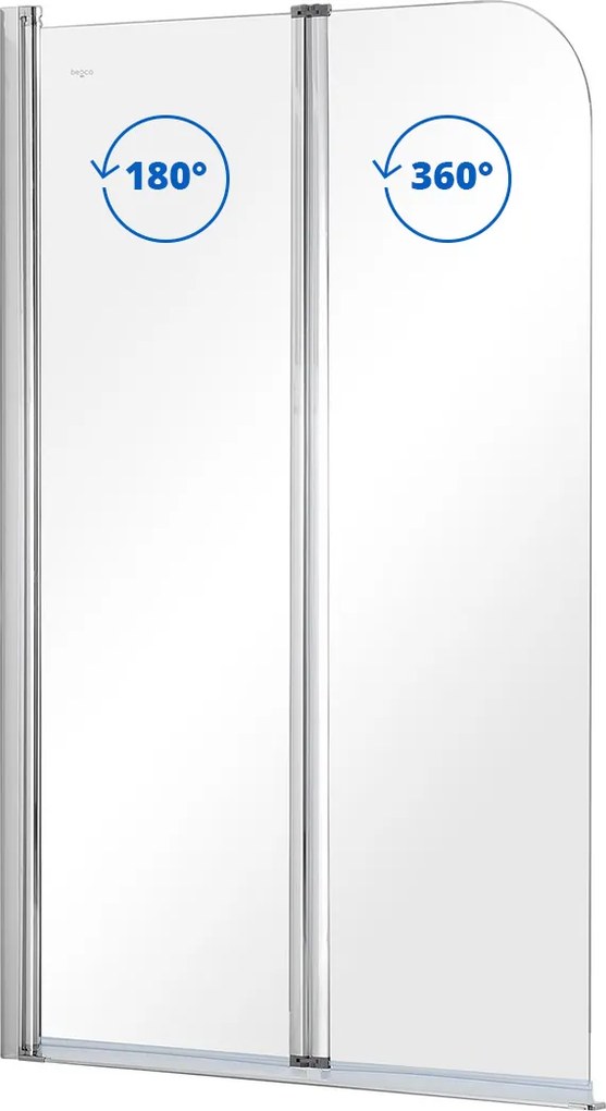 Besco Vaňová zástena PRIME 2 90140 (90x140 cm | Transparent)