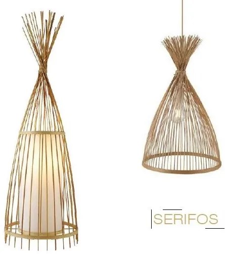 ACA DECOR Stojacia lampa SERIFOS max. 9W/E27/230V/IP20