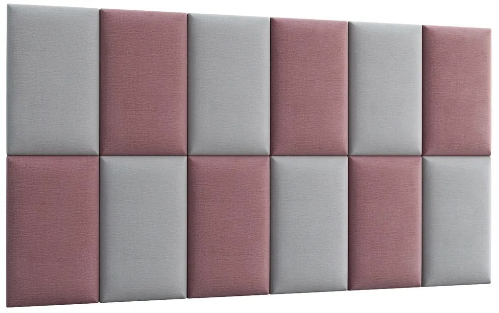 Čalúnený panel na stenu Quito 30x50 cm - ružová