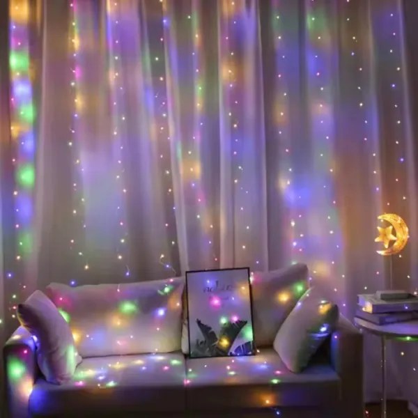 ISO 11334 Svetelný záves 300 LED viacfarebná