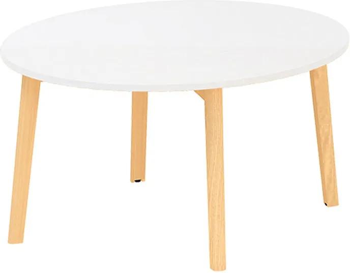 Konferenčný stôl ROOT, priemer 900x477 mm, biela