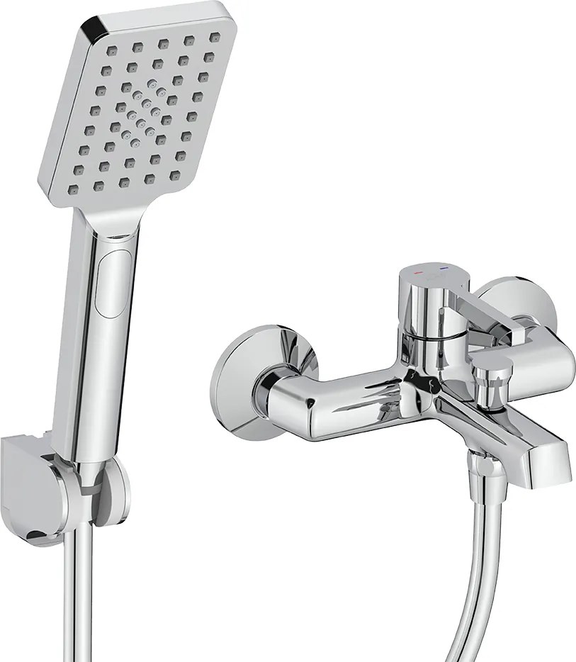 Laveo Vaňová batéria Alita so sprchovým setom - BVA_011D, chróm