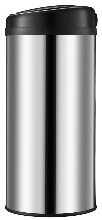 InternetovaZahrada Bezdotykový odpadkový kôš s USB 40 L - strieborný