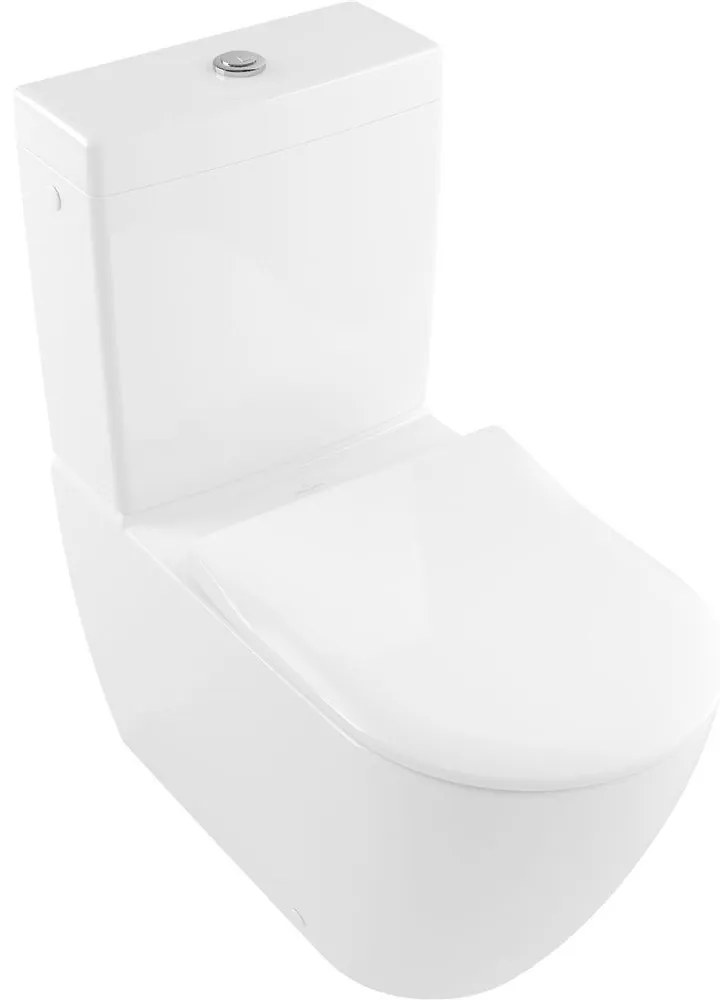 VILLEROY &amp; BOCH Subway 2.0 WC misa kombi s hlbokým splachovaním bez vnútorného okraja, zadný odpad, 370 x 700 mm, biela alpská, 5617R001