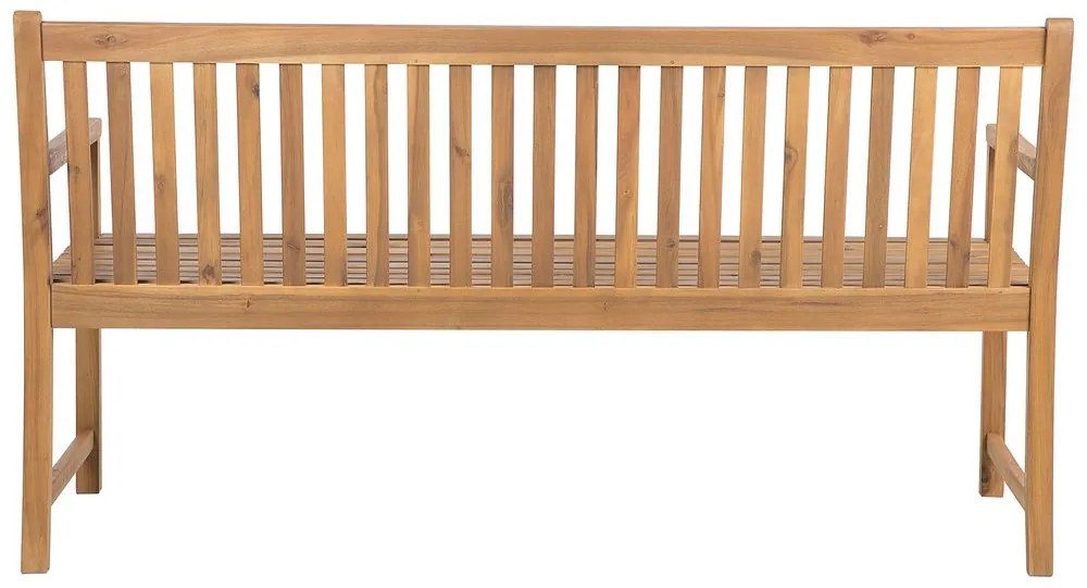 Záhradná lavica 160 cm VESTFOLD (drevo) (svetlé drevo). Vlastná spoľahlivá doprava až k Vám domov. 1019223