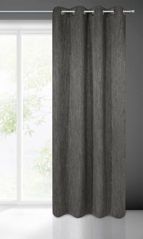 ZATEMŇOVACÍ ZÁVES NA KRÚŽKOCH ROSSIE 135X250 CM GRAFITOVÁ