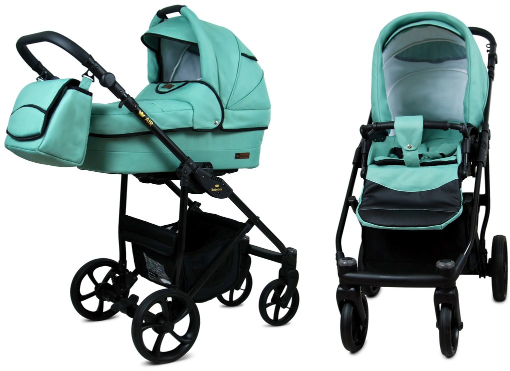 Detský kočík 2v1 BabyLux AIR ALU Sage
