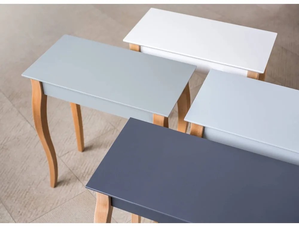 Grafitovosivý konzolový odkladací stolík Ragaba Console, dĺžka 65 cm