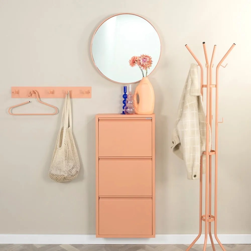 Kovový nástenný vešiak v lososovej farbe Leatherman – Spinder Design