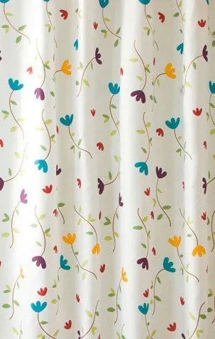 Aqualine Aqualine, Sprchový záves 180x200cm, polyester, kvetovaný, ZP007