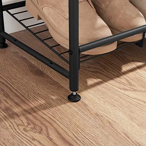 Botník s 3 policami, stohovateľný, čierny, 49,5x68,5x27,5cm