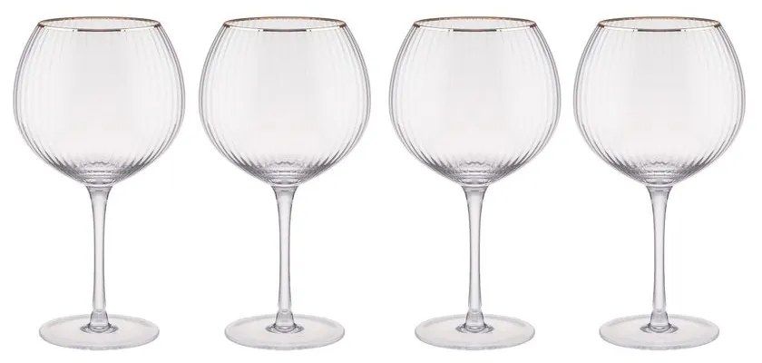 GOLDEN TWENTIES Sada pohárov na gin so zlatým okrajom 650 ml