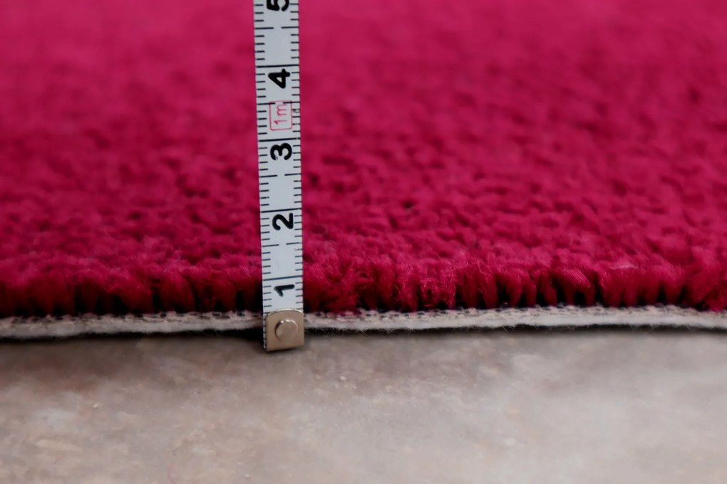 AKCIA: 57x21 cm Kusový koberec Eton vínovo červený - neúčtujeme odrezky z role - obšitý zo všetkých strán, šíře, červená, filc, kuchyňa, Vopi