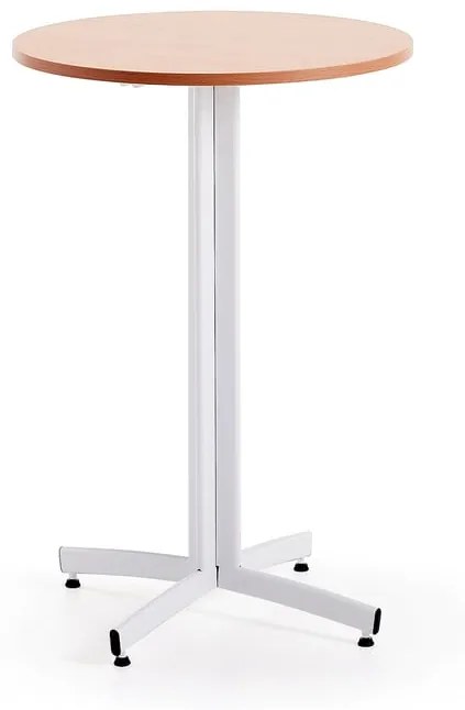 Barový stôl SANNA, Ø700x1050 mm, biela/buk