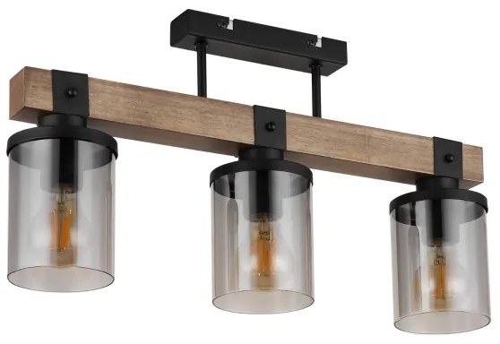 Brilagi - Prisadený luster VISTA 3xE27/60W/230V dub