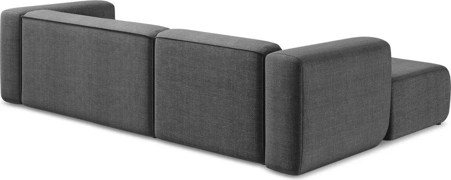 Sivá rohová pohovka (ľavý roh/s leňoškou) Ekahi – Makamii