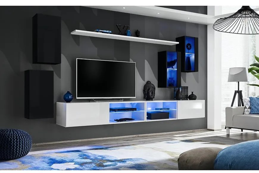 Obývacia Stena Switch Xxv Čierna/Biely