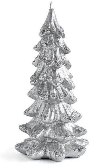 Dekorativní svíčka CHOIN 21 cm stříbrná