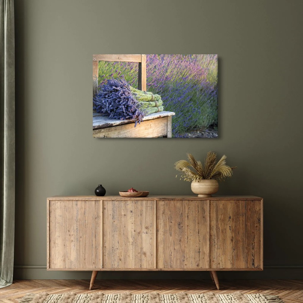 Obraz - Levanduľové zväzky (90x60 cm)