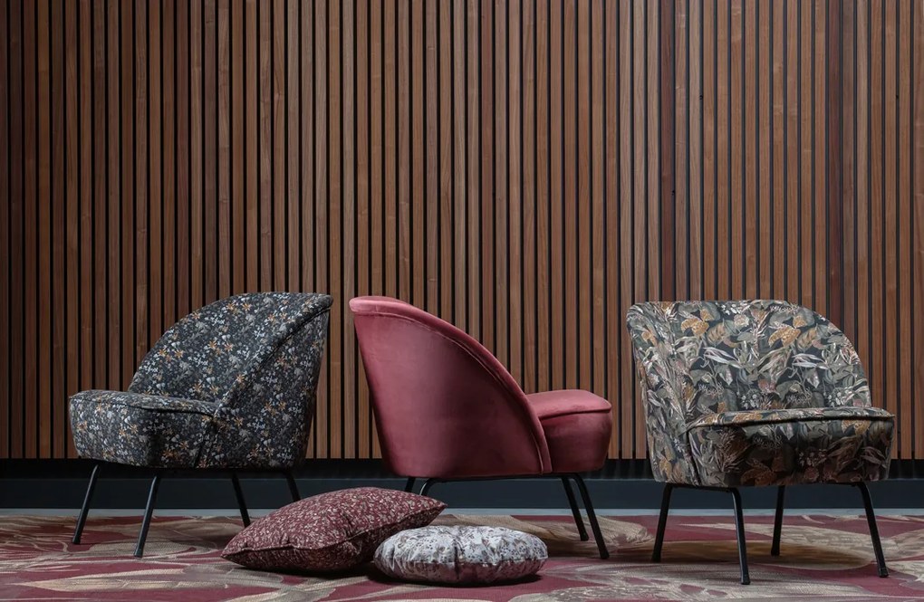 BePureHome Vogue zamatové dizajnové kreslo - Svetlozelená