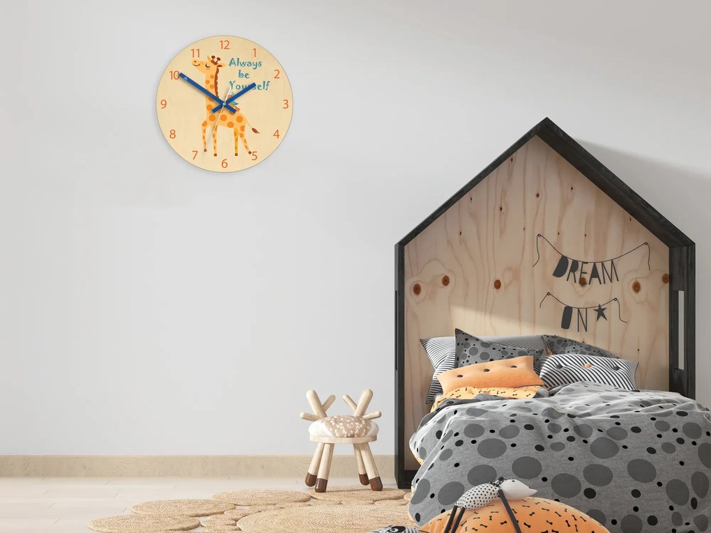 Detské nástenné hodiny Ami Žirafa 30 cm viacfarebné