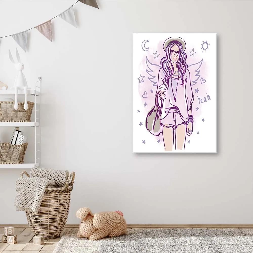 Obraz na plátně Móda Móda dívka růžová - 40x60 cm