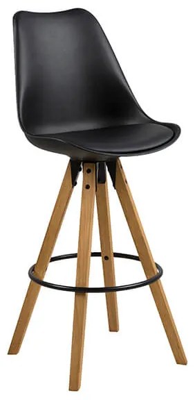 Dima barová stolička čierna / plast
