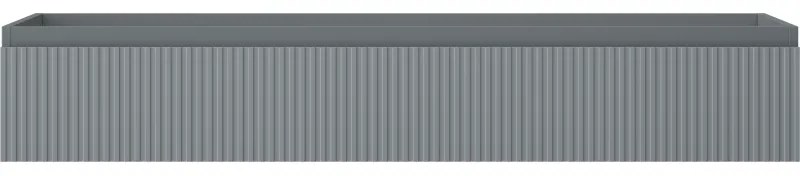 Mexen Rivel, kúpeľňová skrinka pod umývadlo 140 cm, 1 zásuvka, drážkovaná, grafitová matná, 91A20-14023-1-BF66