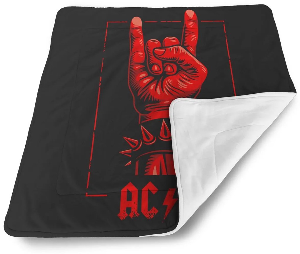 Sablio Deka pre bábätko ACDC Červená ruka - 80x100 cm
