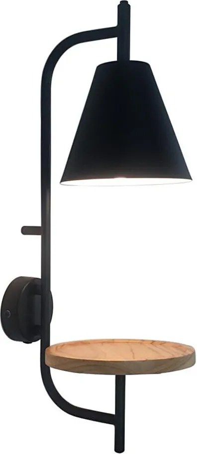 Rabalux 71293 - Nástenná lampa s poličkou AZOME 1xE27/15W/230V buk