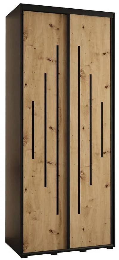 Skriňa 45 Canaris 12 120 čierna/artisan/čierna