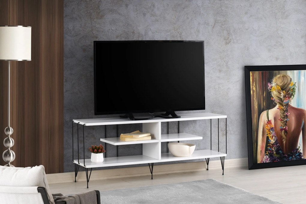 TV stolík/skrinka Elza (Biela). Vlastná spoľahlivá doprava až k Vám domov. 1072658