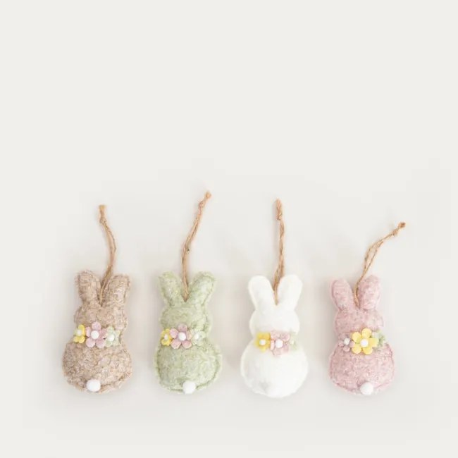Sada veľkonočných príveskov BUNNIS 764028 (4 ks)