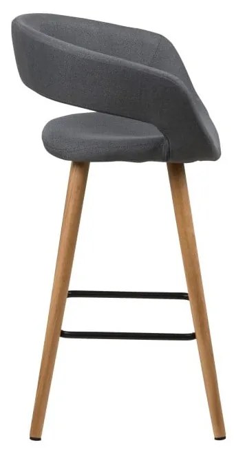 Sada 2 tmavosivých barových stoličiek Actona Gill