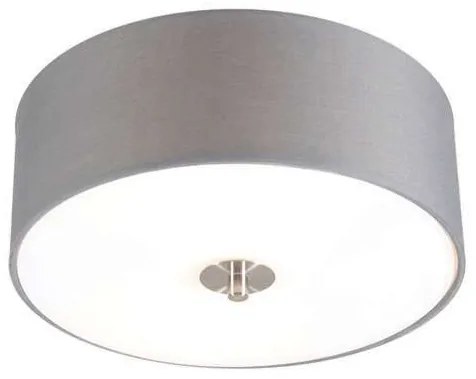 Rustikálne stropné svietidlo sivé 30 cm - Drum