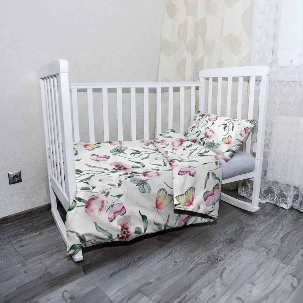 Sablio Mikroplyšové detské obliečky do postieľky Letná záhrada - 100x135 / 40x60