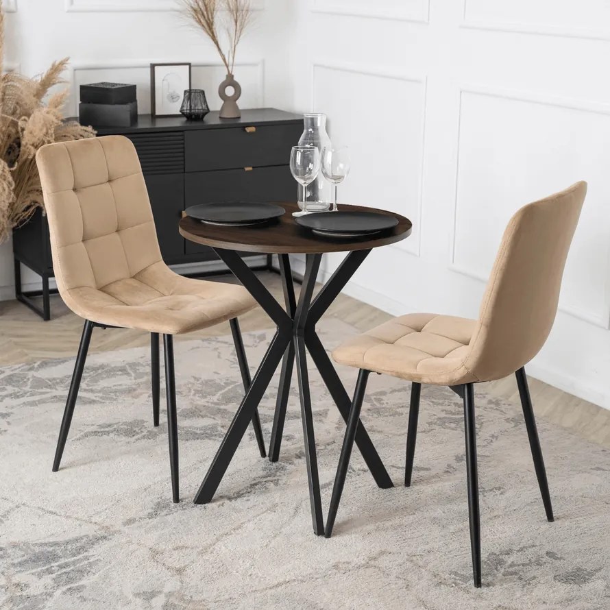 Vintino jedálenský stôl ERION 60 cm Orech / Čierny
